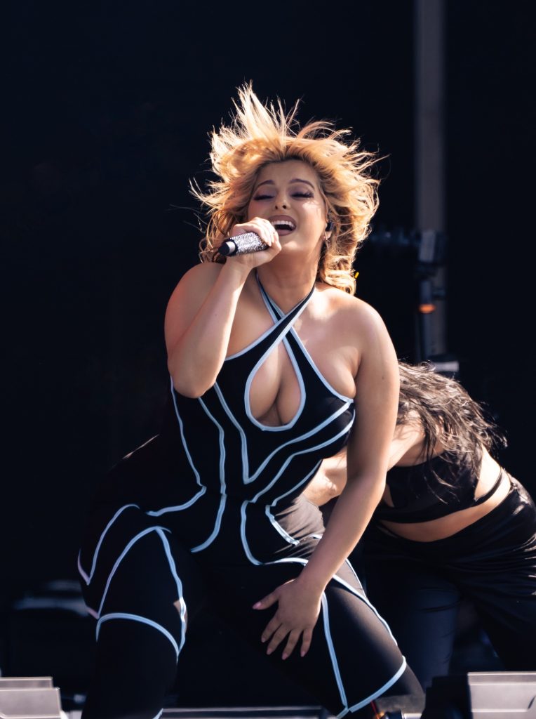 Bebe Rexha takes over the JaM Cellars Stage at BottleRock as crowds chant and sing along to her many stellar radio hits. Photographed by Cathryn Kuczynski/BruinLife