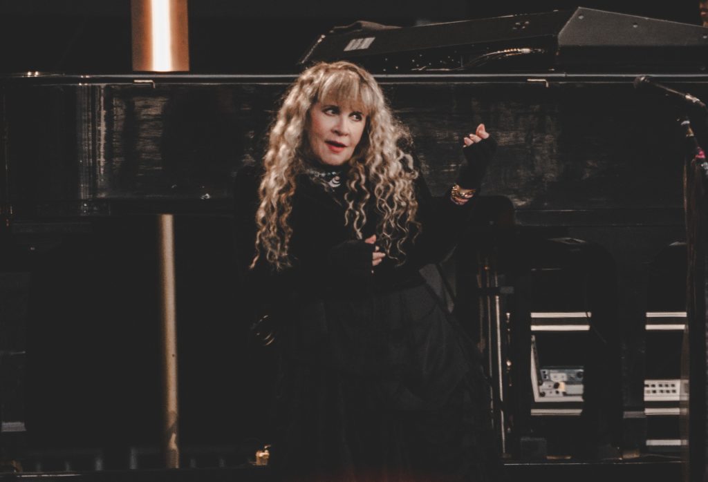Stevie Nicks performing “Dreams,” a beloved song from her band Fleetwood Mac. Photographed by Cathryn Kuczynski/BruinLife