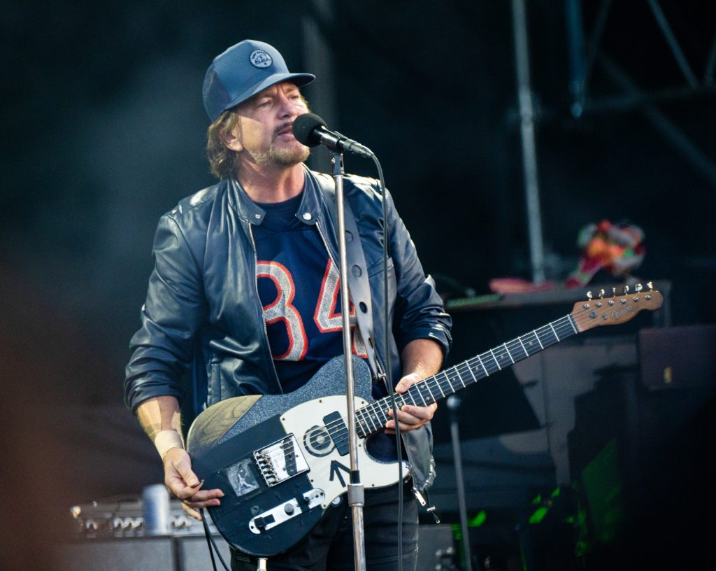 Lead vocalist Eddie Vedder leads the band through their headlining set at Bottlerock this year with a crowd full of families and friends reminiscing in the glory days of rock.
