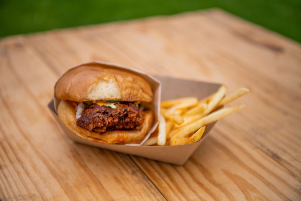 Fowl + Fare's Citric Hot Combo Meal, freshly made for lunch. Photographed by Caleb Velasquez/BruinLife.