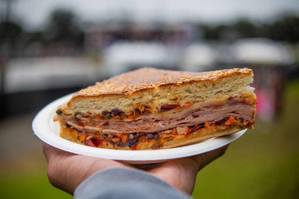 The Meat Muffuletta from Sandy's. Photographed by Caleb Velasquez/BruinLife.