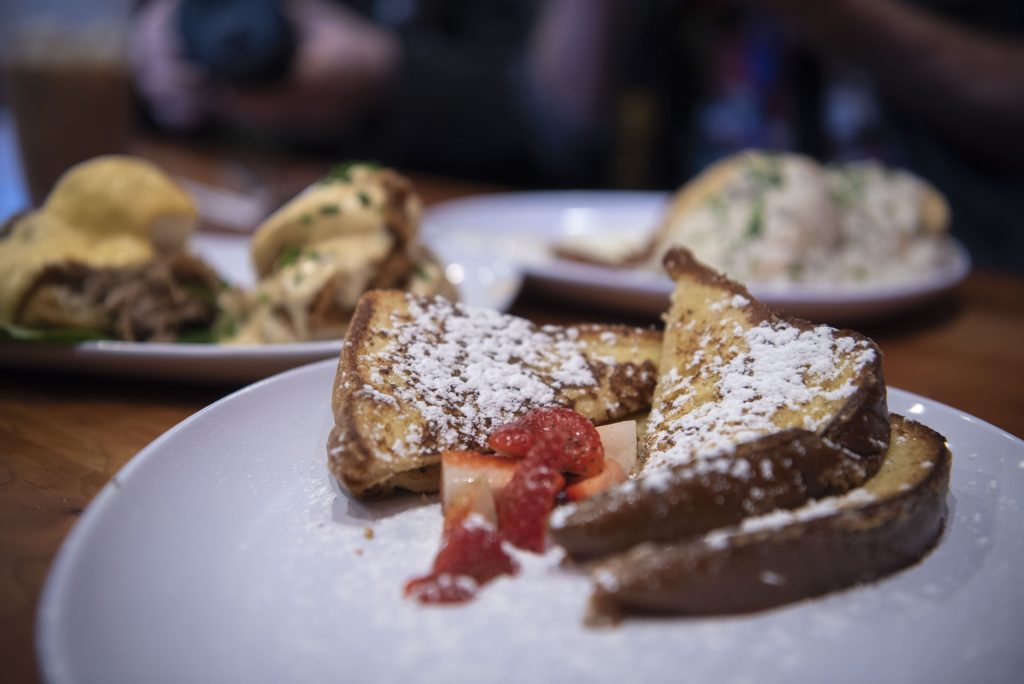 The classic French toast from the Ruby Slipper. Photographed by Emily Chandler/BruinLife.