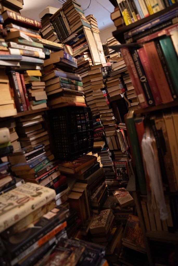 Arcadian Books & Prints on Orleans Street might be a veritable disarray of books shelved in every which way, but the shop's walled maze of stacks offers an incredibly memorable experience that is bound to match you with the perfect book. Be careful with your bags while exploring through this store. Photographed by Finn Martin/BruinLife.