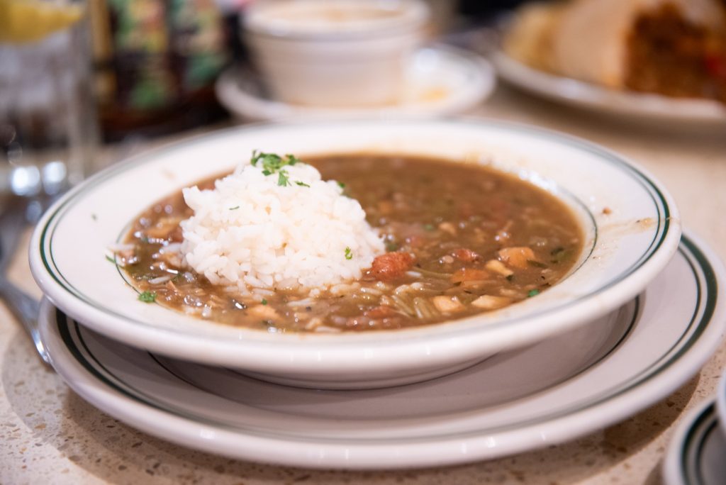 The Chicken Andouille Gumbo is the main attraction, and for good reason. Photographed by Finn Martin/BruinLife.