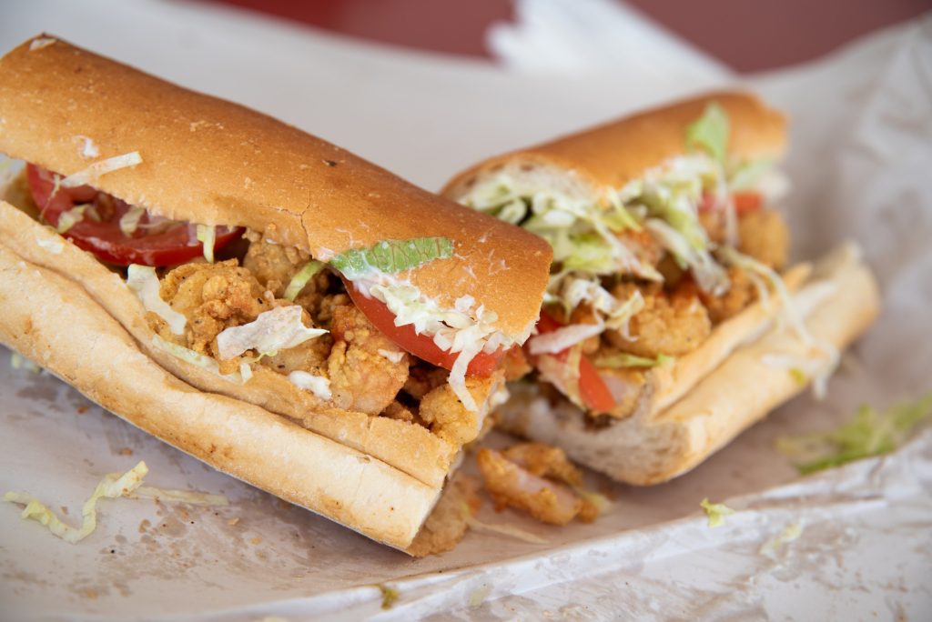 Lightly peppered and dressed generously, Guy's Po-Boys offers a standard Po-Boy that will surely satisfy your hankering.  Photographed by Finn Martin/BruinLife.