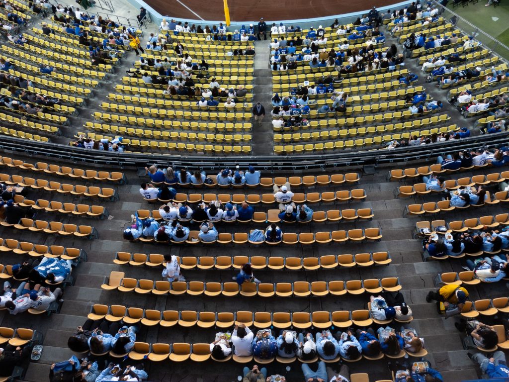 The dugout seats seen from above. Don't ask where our photographer was. Photographed by Gavin Meichelblock/BruinLife.