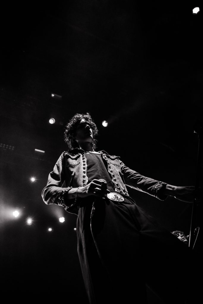 Playing at The Novo in Downtown Los Angeles, Sombr gets one of his largest crowds yet to chant his lyrics back to him. Photographed by Cathryn Kuczynski/Bruinlife.