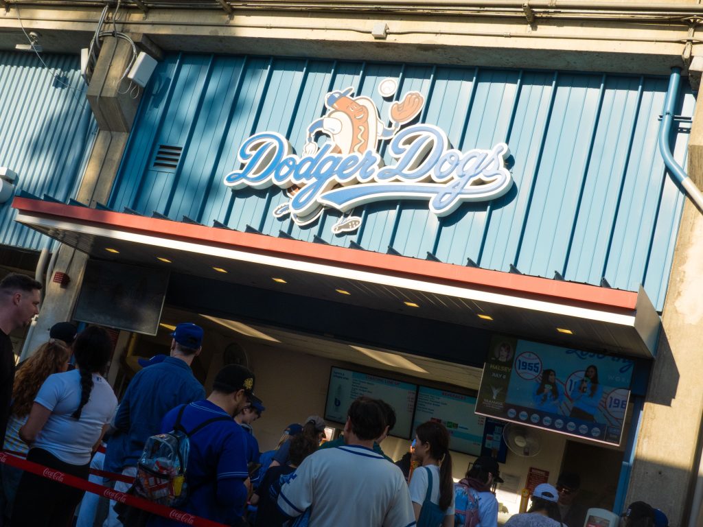 An overpriced miscellaneous meat product tied to the nations favorite pass time. Nothing screams "Americana" like the Dodger Dog. Photo by Gavin Meichelbock/Bruin Life.