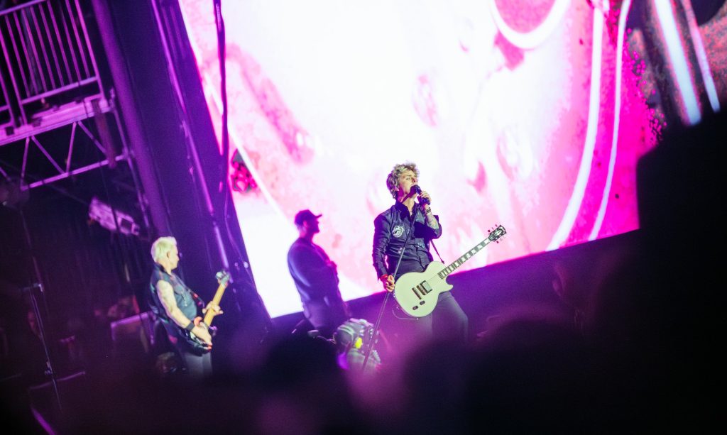 Green Day closes out Friday night at BottleRock 2025 with a powerhouse set spanning decades. Photographed by Ryan Zhang/BruinLife.
