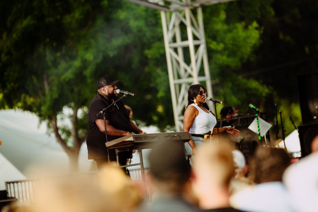 The War and Treaty deliver a powerful, soul-stirring performance that brings the crowd to their feet. Photographed by Ryan Zhang.