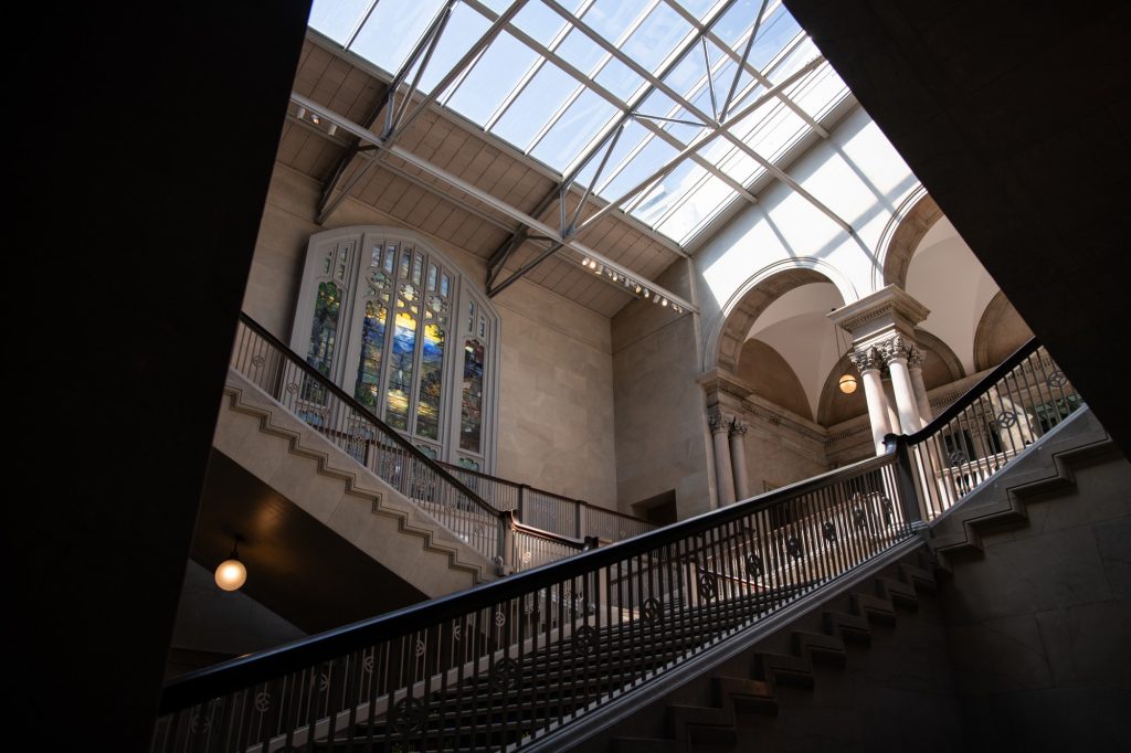 Sunlight falls into the museum. Photographed by Finn Martin/BruinLife.