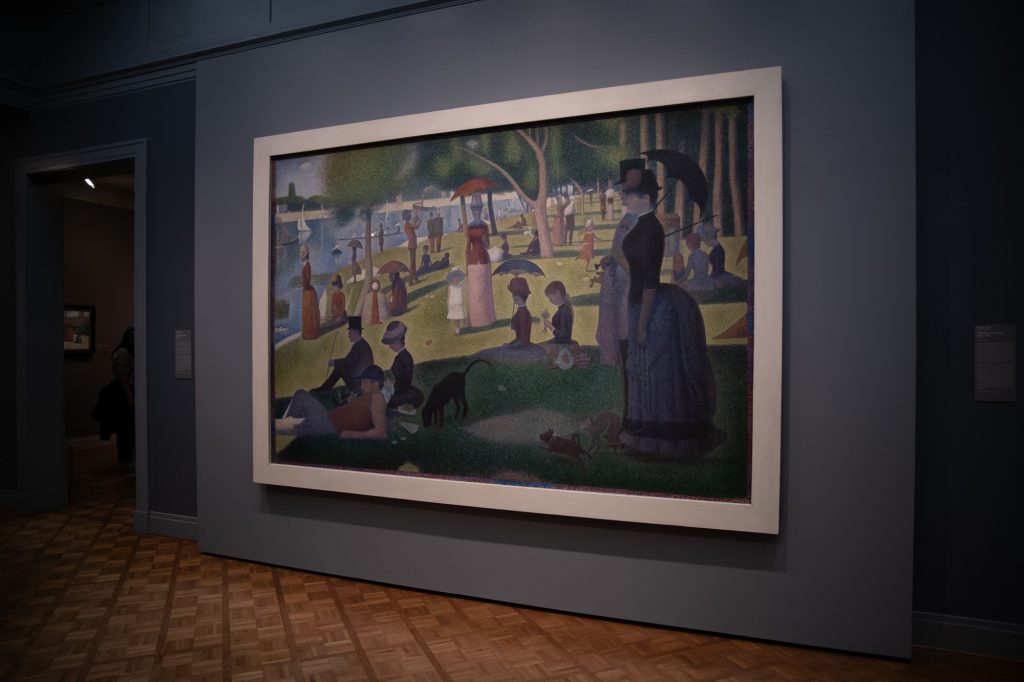 "A Sunday Afternoon on the Island of La Grande Jatte" by Georges Seurat. Photographed by Finn Martin/BruinLife.