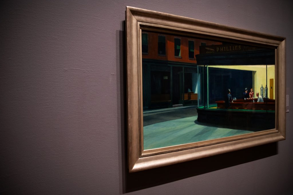 Edward Hopper's Nighthawks. Photographed by Finn Martin/BruinLife.