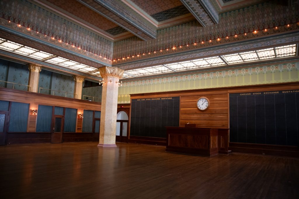 The old Chicago Stock Exchange room. Photographed by Finn Martin/BruinLife.