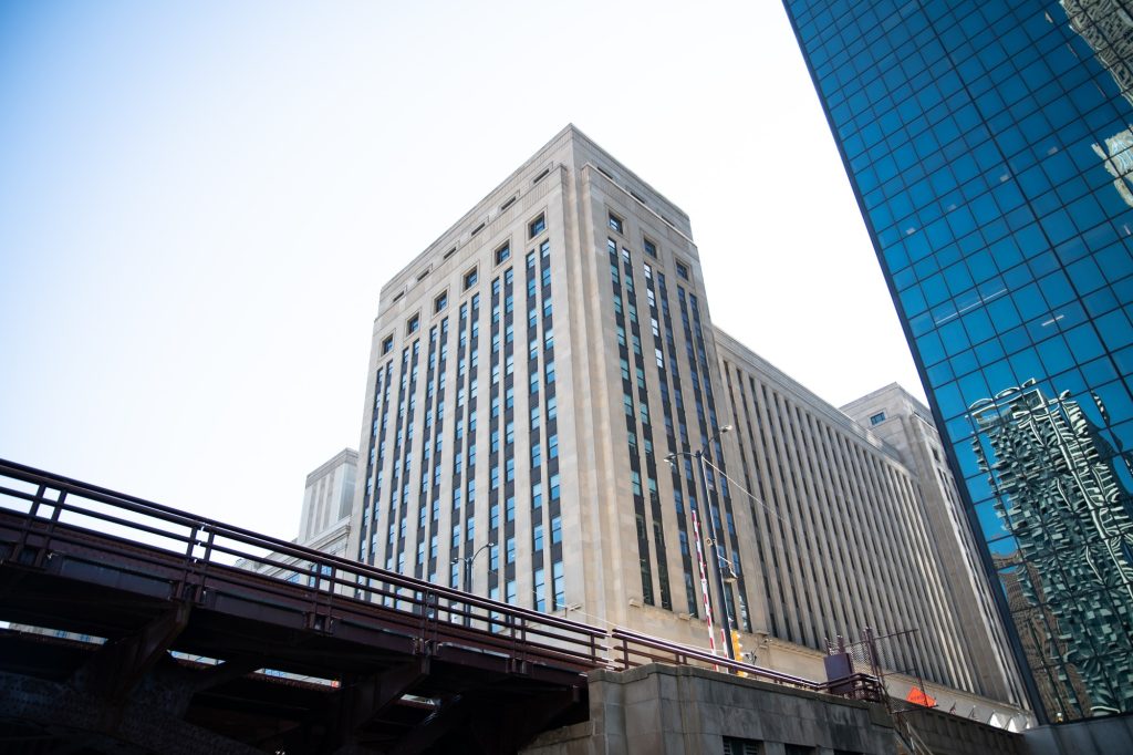 Once the largest Post Office building in the United States, this building was immediately recognized by tour guide and by Gavin as the set location where the Joker robbed his first bank in the Dark Knight. Photographed by Finn Martin/BruinLife.
