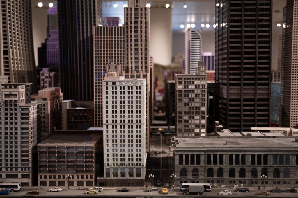 A miniature set of Chicago. Photographed by Finn Martin/BruinLife.