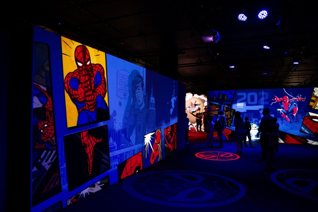 Paying tribute to the legacy of Spiderman, the museum displayed an immersive gallery detailing the Amazing Spiderman's comic book history. Photographed by Finn Martin/BruinLife.