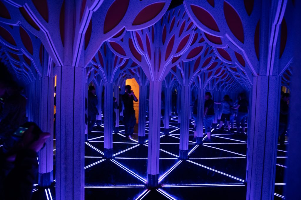 The mirror maze concluded our trip inside the museum. Photographed by Finn Martin/BruinLife.
