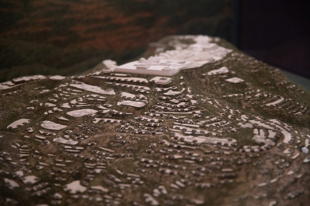 A model of the city of Monte Albán is pictured. Photographed by Finn Martin/BruinLife.