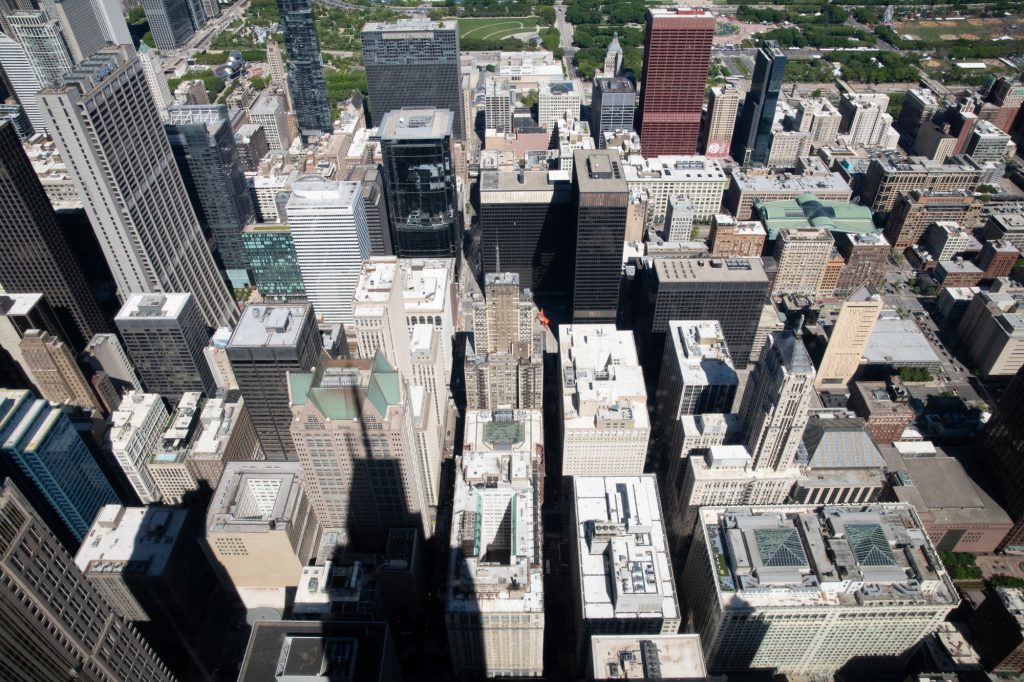 The view from the top of Willis Tower is pictured. Photographed by Finn Martin/BruinLife.