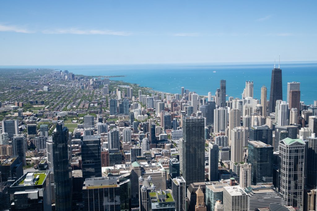 The view from the top of Willis Tower is pictured. Photographed by Finn Martin/BruinLife.
