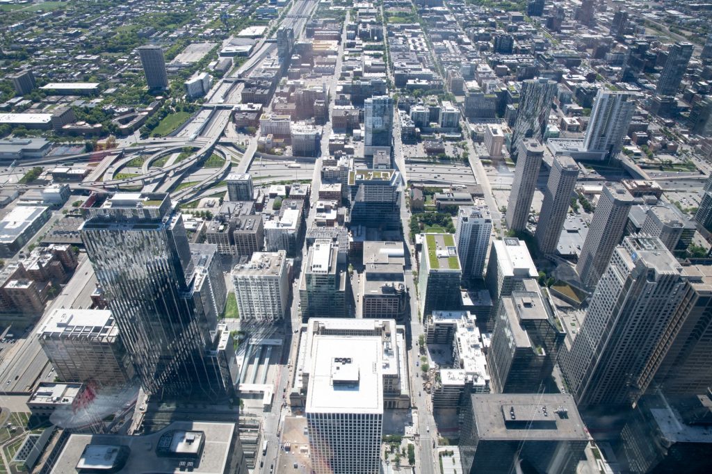 The view from the top of Willis Tower is pictured. Photographed by Finn Martin/BruinLife.