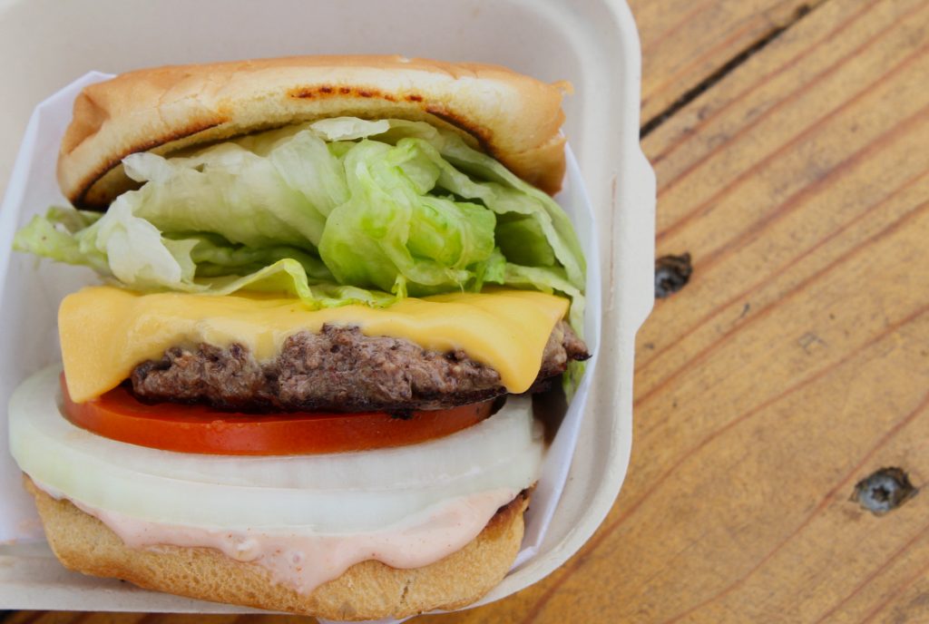 This is not an In-N-Out burger, but it tastes just as good. Photo by Gavin Meichelbock/BruinLife.