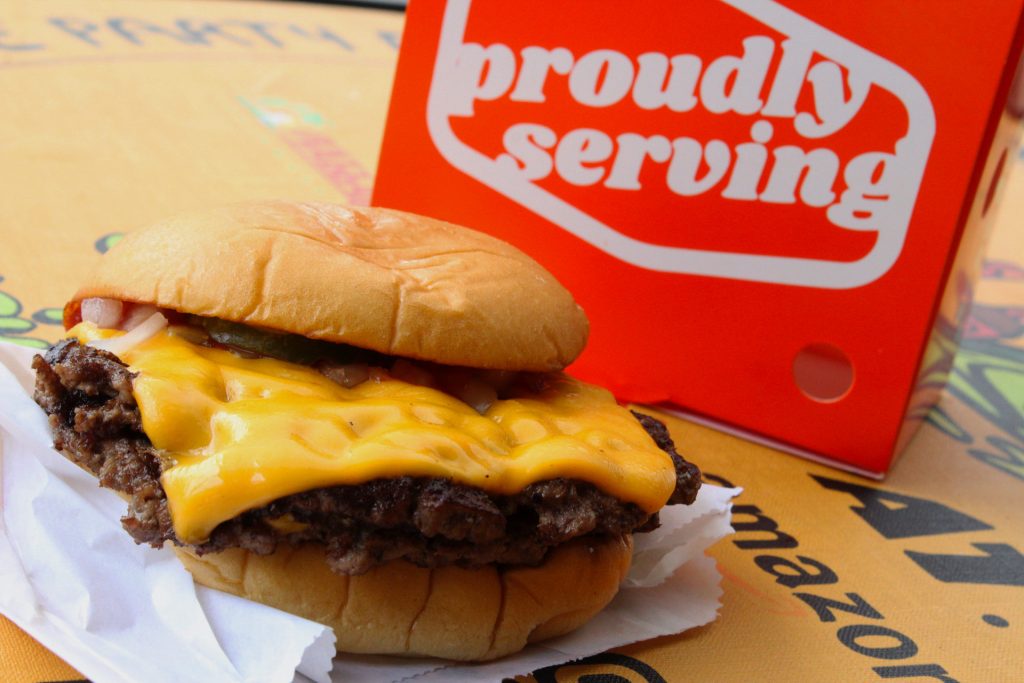 The Founder from Proudly Serving is a smashburger spin on a classic McDonald's burger. Photo by Gavin Meichelbock/BruinLife.